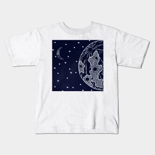 Moon and Earth Kids T-Shirt